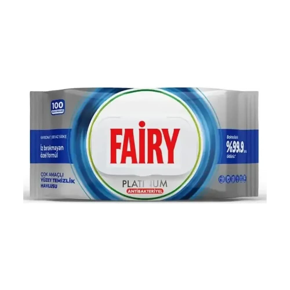 Fairy Platinum Servețele Umede Multisuprafețe Antibacteriene 100buc