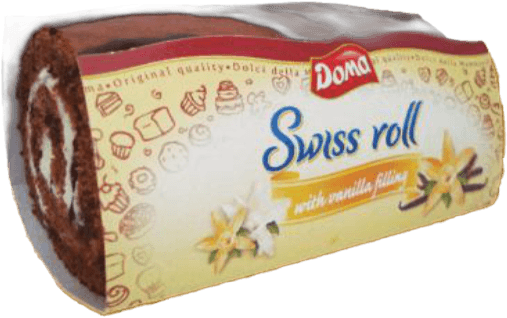 Swiss Roll Doma Vanilla 115GR Glazurat (1X12)