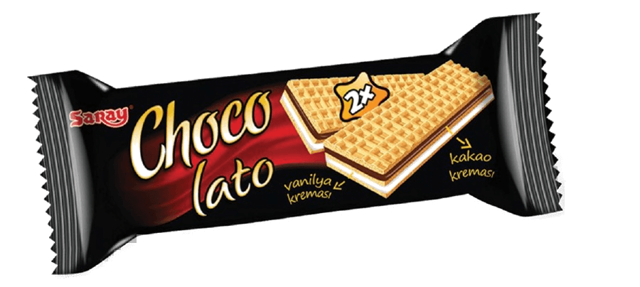 SARAY CHOCO LATO NAPOLITANA CU CREMA DE VANILIE SI CACAO 34GR( 6X24)