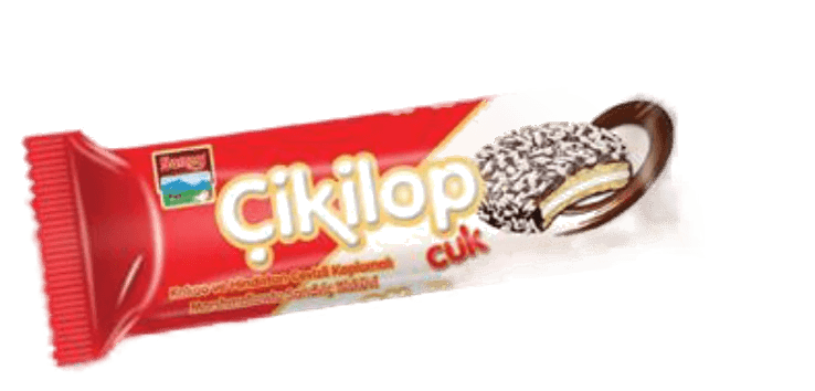 SARAY CIKILOPCUK BISCUITI SANDWISCH CU BEZEA CU GLAZURA DE CIOCOLATA 130GR (1X12)